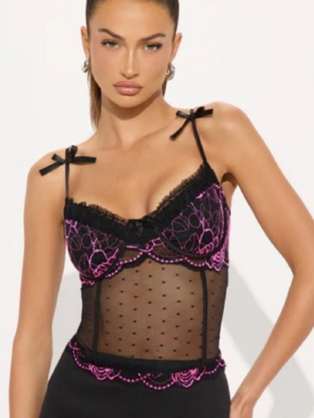 💗Fashion Nova Delilah Underwire Sheer Corset Top💗